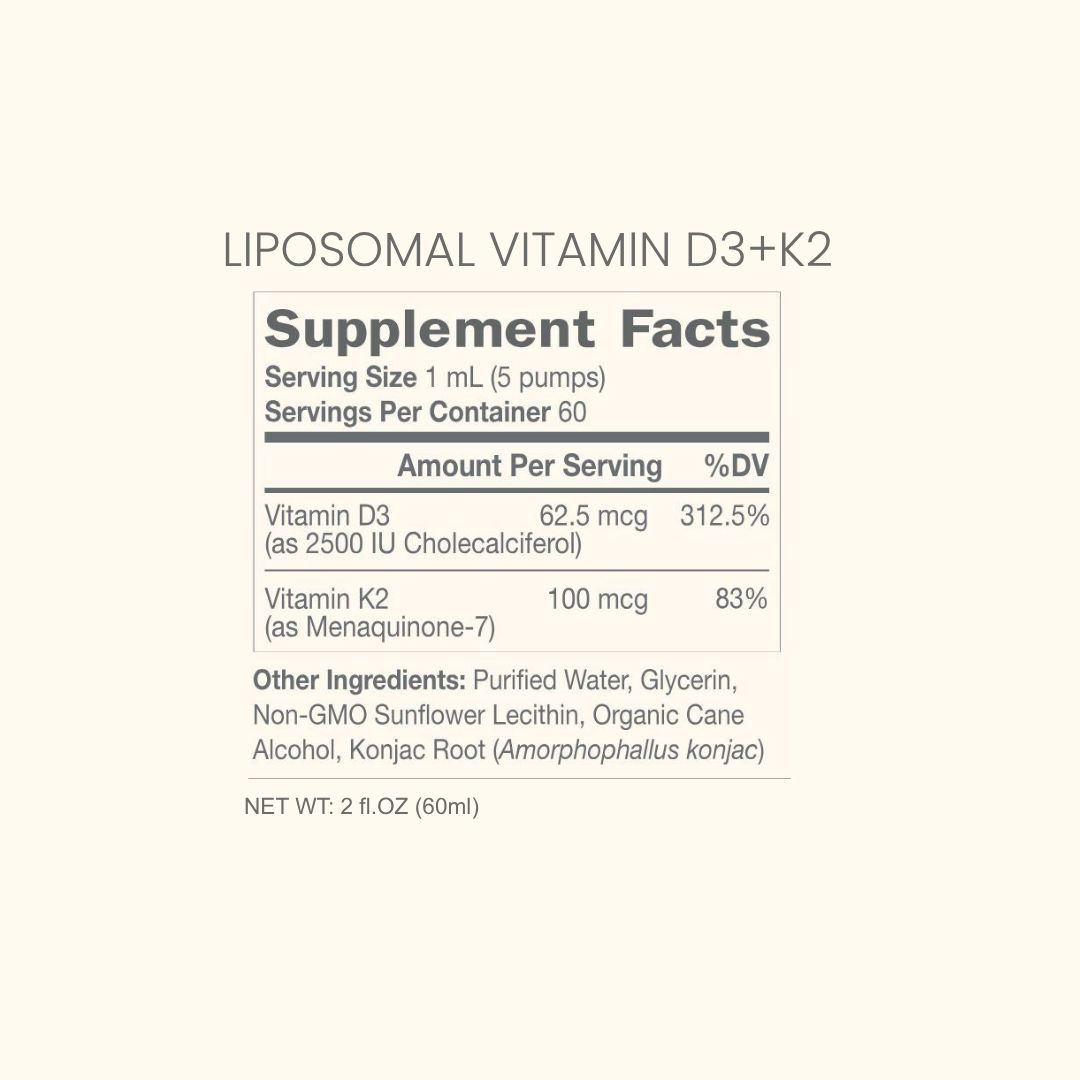 Liposomal Vitamin D3 + K2