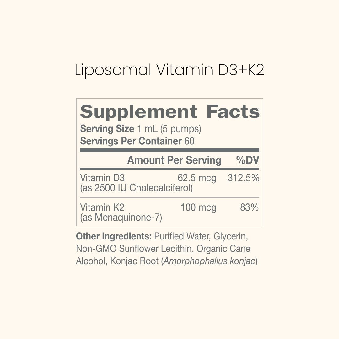 Liposomal Vitamin D3 + K2