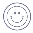 Smiling face icon representing customer satisfaction