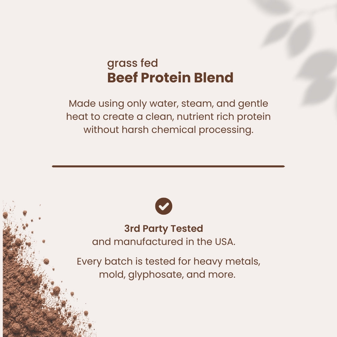 PROTEIN, THE WHOLE-FOOD WAY. More than muscle fuel. Grass-fed beef protein isolate. Bone broth protein. Collagen. A complete protein source. Rich in glycine and collagen.